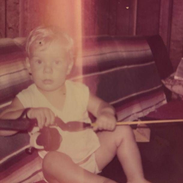 Joel and his 1st fishing pole!