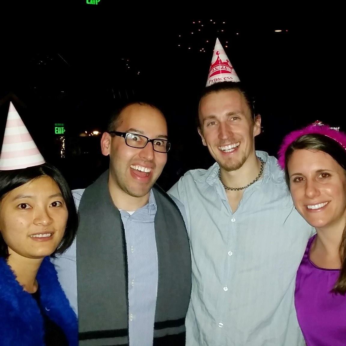 Tone, Diego, Erik, Alina in Austin for birthday fun at the Alamo