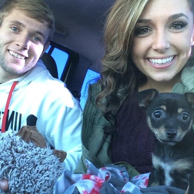 When we picked up Mar (our first puppy) - 2014