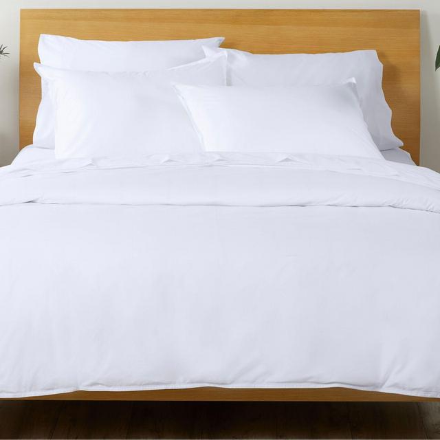 Casper® Percale 300-Thread-Count Organic Cotton Full Sheet Set in White