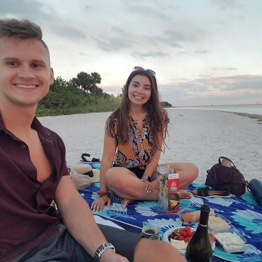 Florida beach picnic