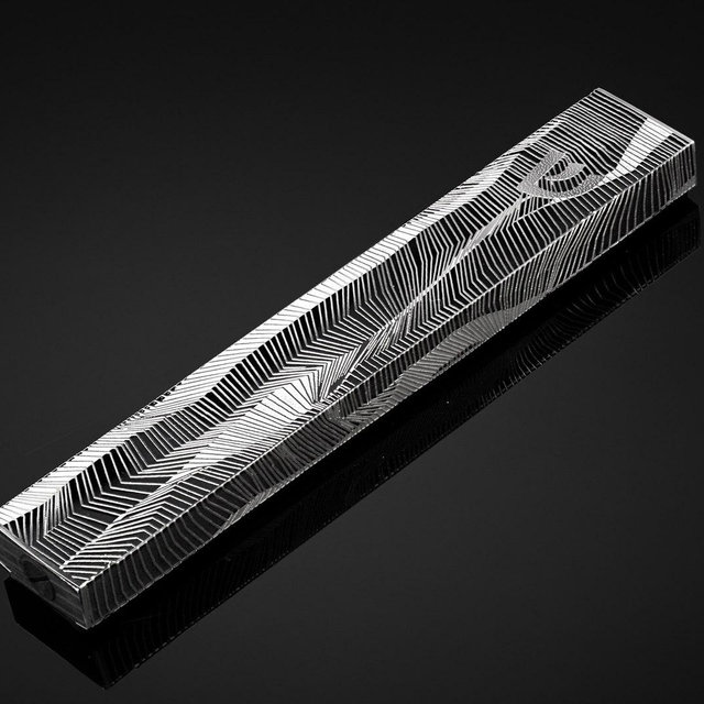 Lines Black 7.7" - Stainless Steel Modern Mezuzah Case . Made In Israel . Fits up to 6"/15 cm scrolls. Worldwide Free Shipping.