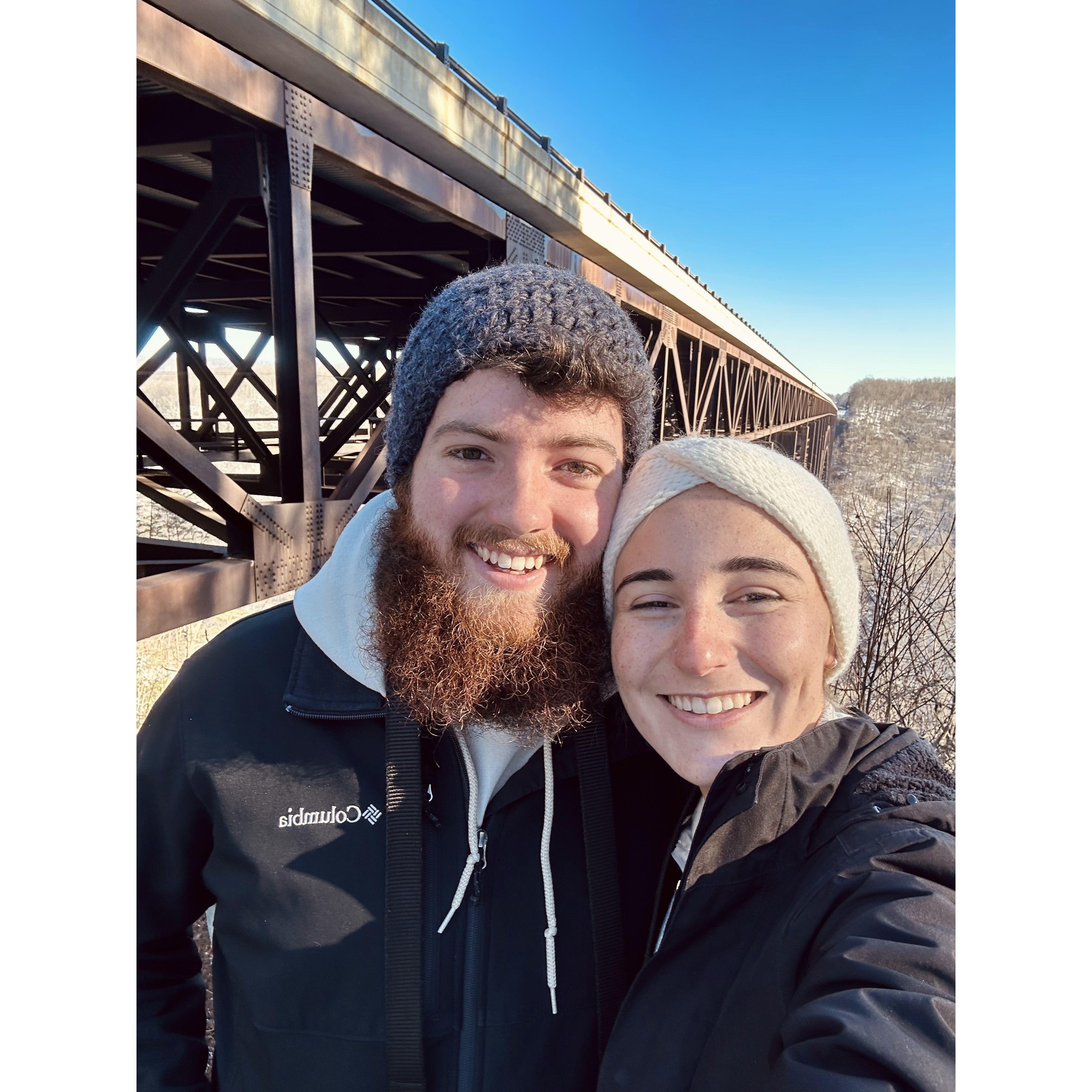 12/20/23. New River Gorge in West Virginia. Our first trip and National Park together!