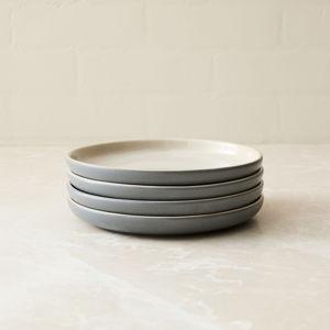 Kaloh Stoneware Salad Plate — Set of 4 in Anchor Gray
