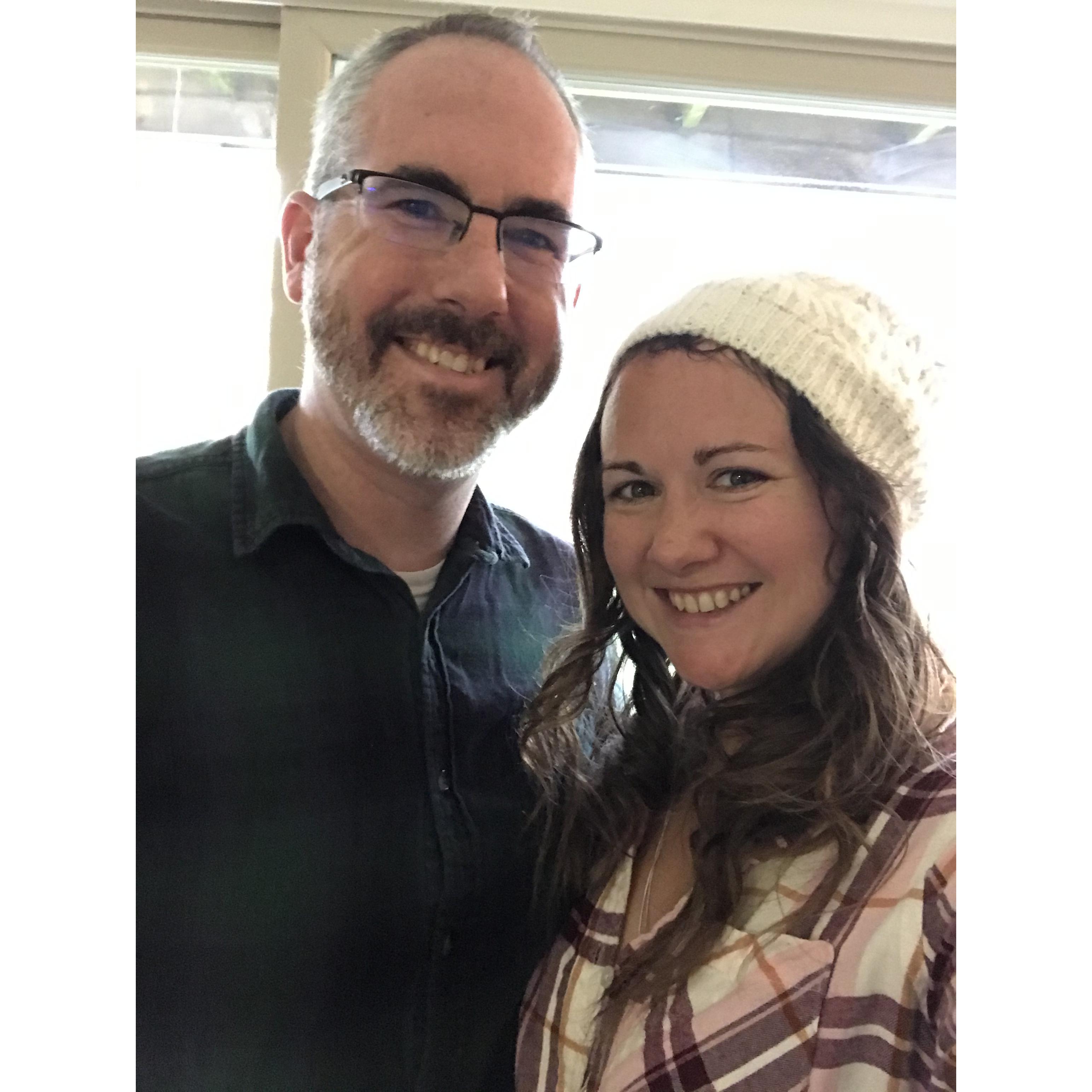 When you both enjoy cozying up in flannel in the fall, you know it's meant to be!