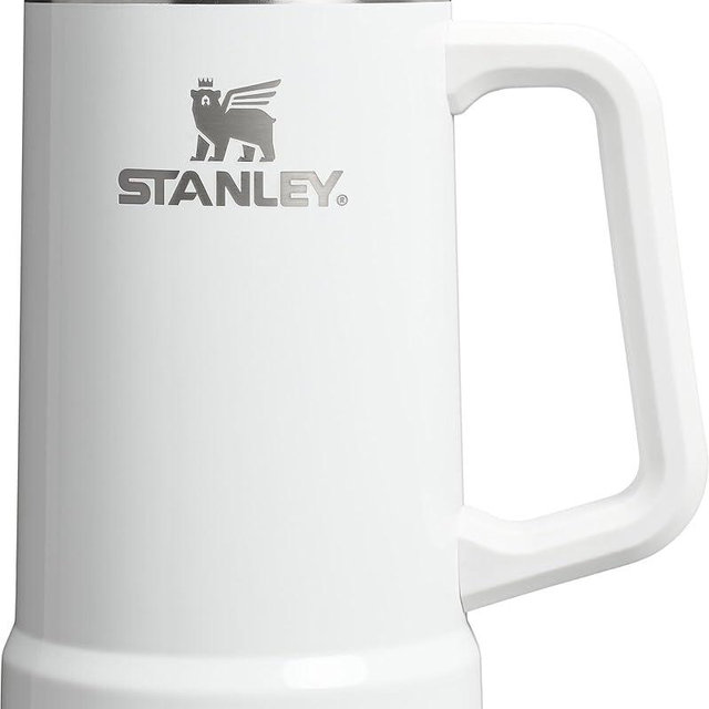 Stanley Stay-Chill Beer Stein 24 oz | Heavy Duty Big Grip Handle | Beer Tumbler Drink Cup, Holds 2 Cans | Insulated Stainless Steel Party Mug | BPA-Free | Frost Gloss