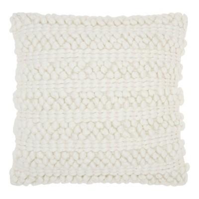 White Solid Throw Pillow - Mina Victory