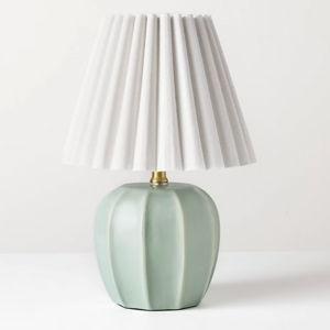 Ceramic Lamp with Scallop Shade Blue/Ivory - Hearth & Hand™ with Magnolia