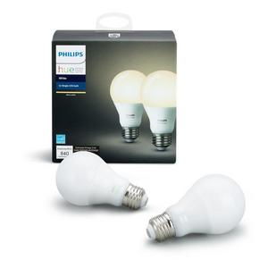 Philips Hue White A19 2-Pack 60W Equivalent Dimmable LED Smart Bulb (Works with Alexa, Apple HomeKit, and Google Assistant)