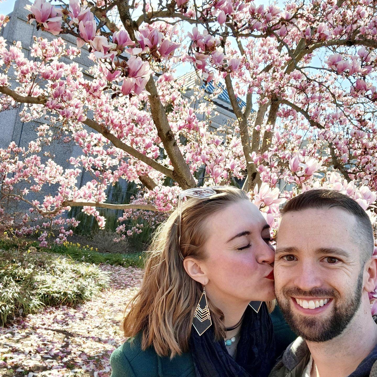 March 2023 - Corinne first laid eyes on DC's beautiful magnolias. Jamie realized he is in for a lifetime of flower-centric adventures each spring.