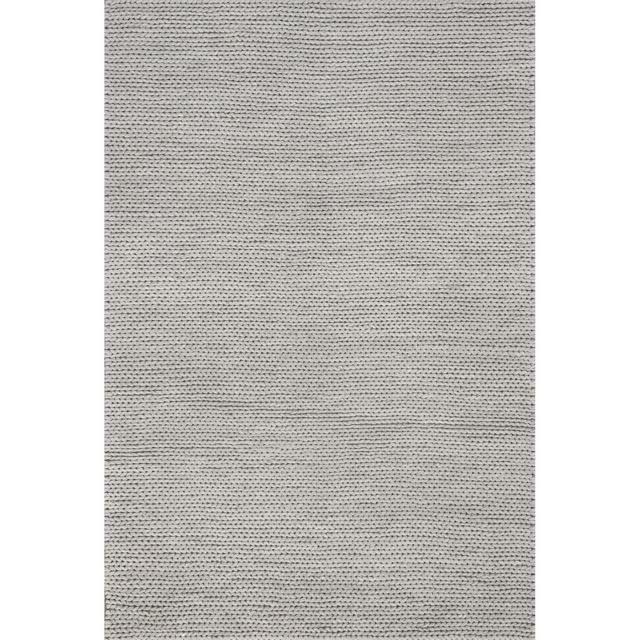 nuLOOM Penelope Braided Wool Area Rug, 3' x 5', Light Gray