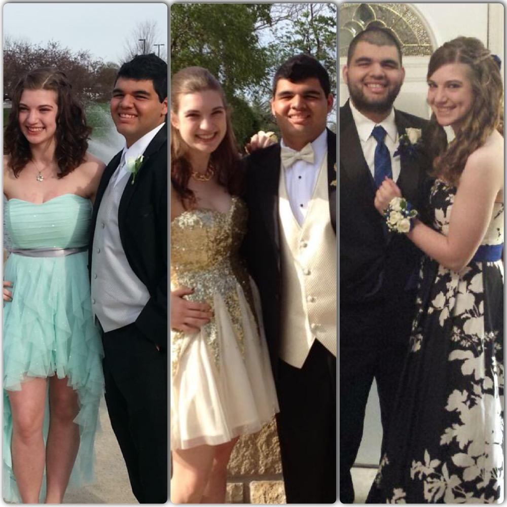 Three years of school Proms