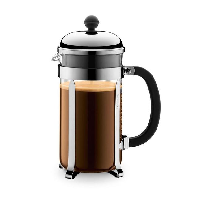 Bodum Chambord French Press Coffee Maker, Stainless Steel, 8-Cup
