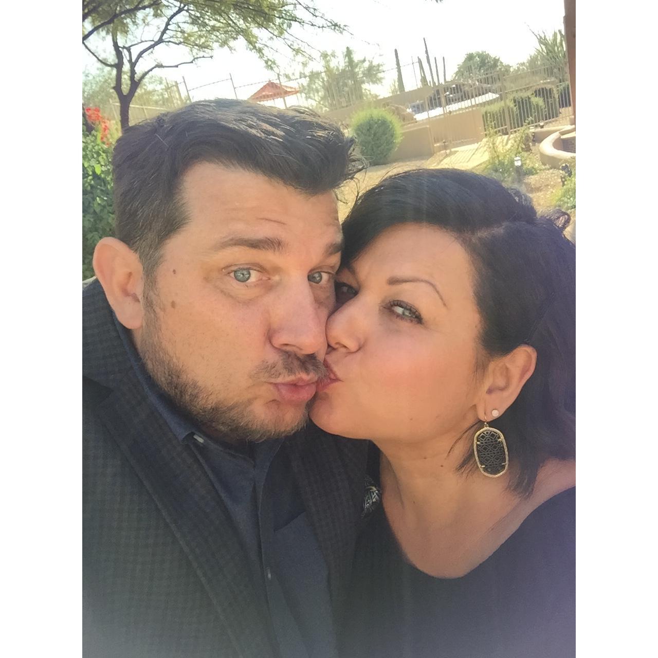 A sweet selfie at our friends Jay & Jill’s wedding ❤️