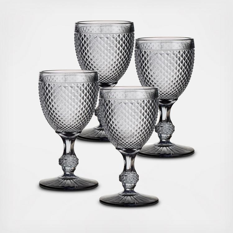 Vista Alegre Bicos - Frosted Goblet, Set of 4