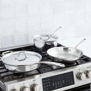 All-Clad D3 Stainless Everyday 3-ply Bonded Starter Cookware Set, 5 Piece