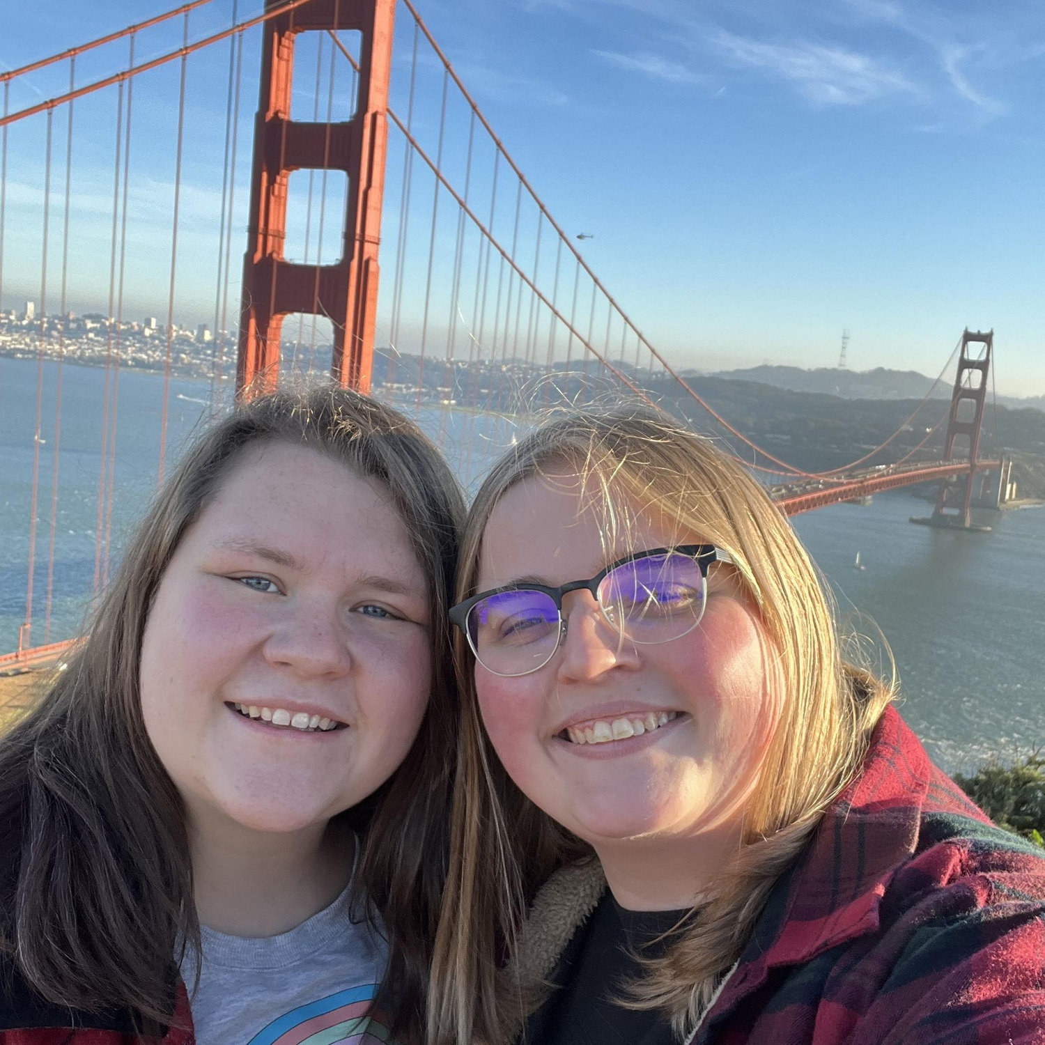 Weekend date in San Francisco where the pair visited the Golden Gate Bridge lookout area.