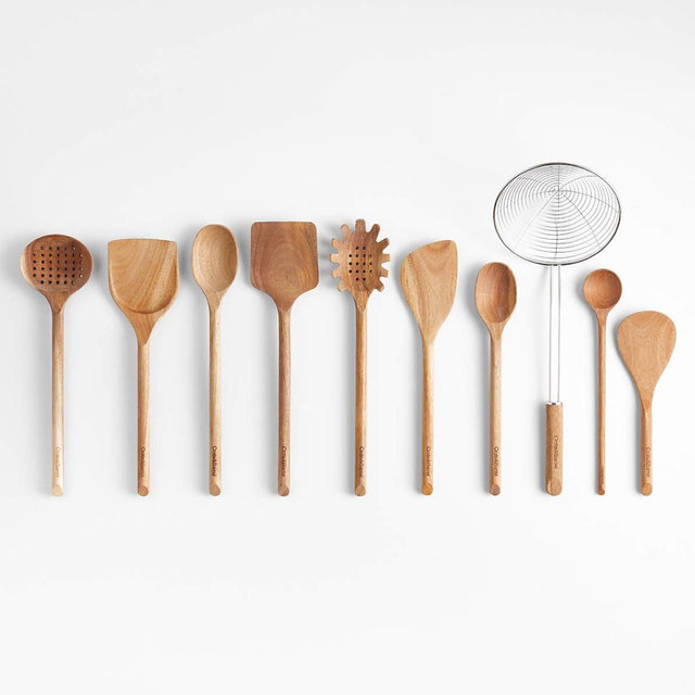 Crate & Barrel Acacia Wood Utensils