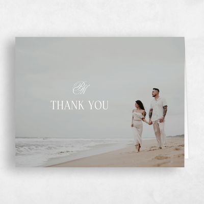 White Wedding Thank You - Kennedy Photo