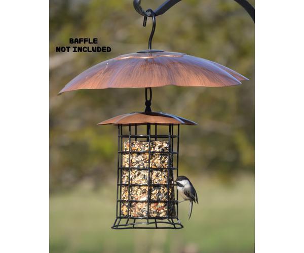 Copper Roof Suet/Seed Log Feeder