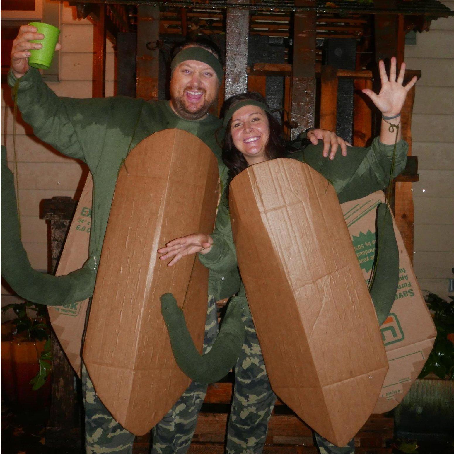 Just a couple of cockroaches surviving the apocalypse at a Halloween party in 2018.