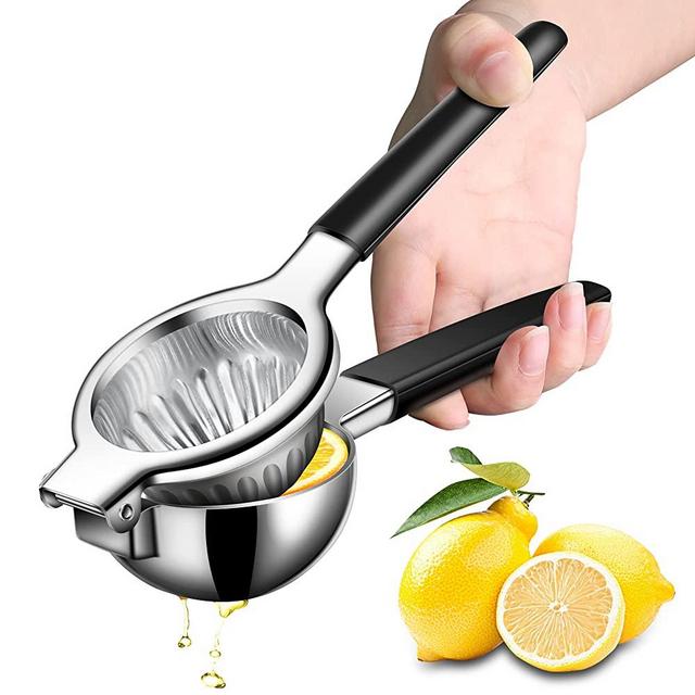 Lemon Squeezer, Stainless Steel Manual Lime Squeezer, Vakoo Anti-Corrosion Fruit Citrus Juicer Press with Non-Slip Grip Effortless Hand Juicer Perfect for Juicing Oranges, Lemons & Limes