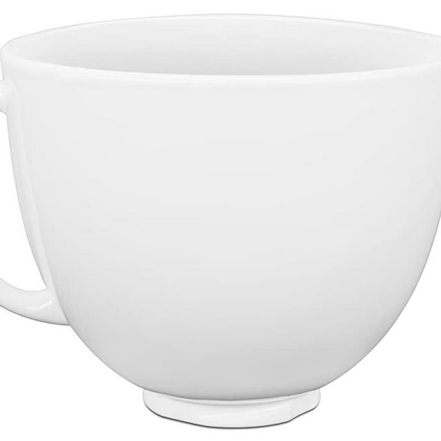 KitchenAid Ceramic Bowl 5Qt, White Chocolate