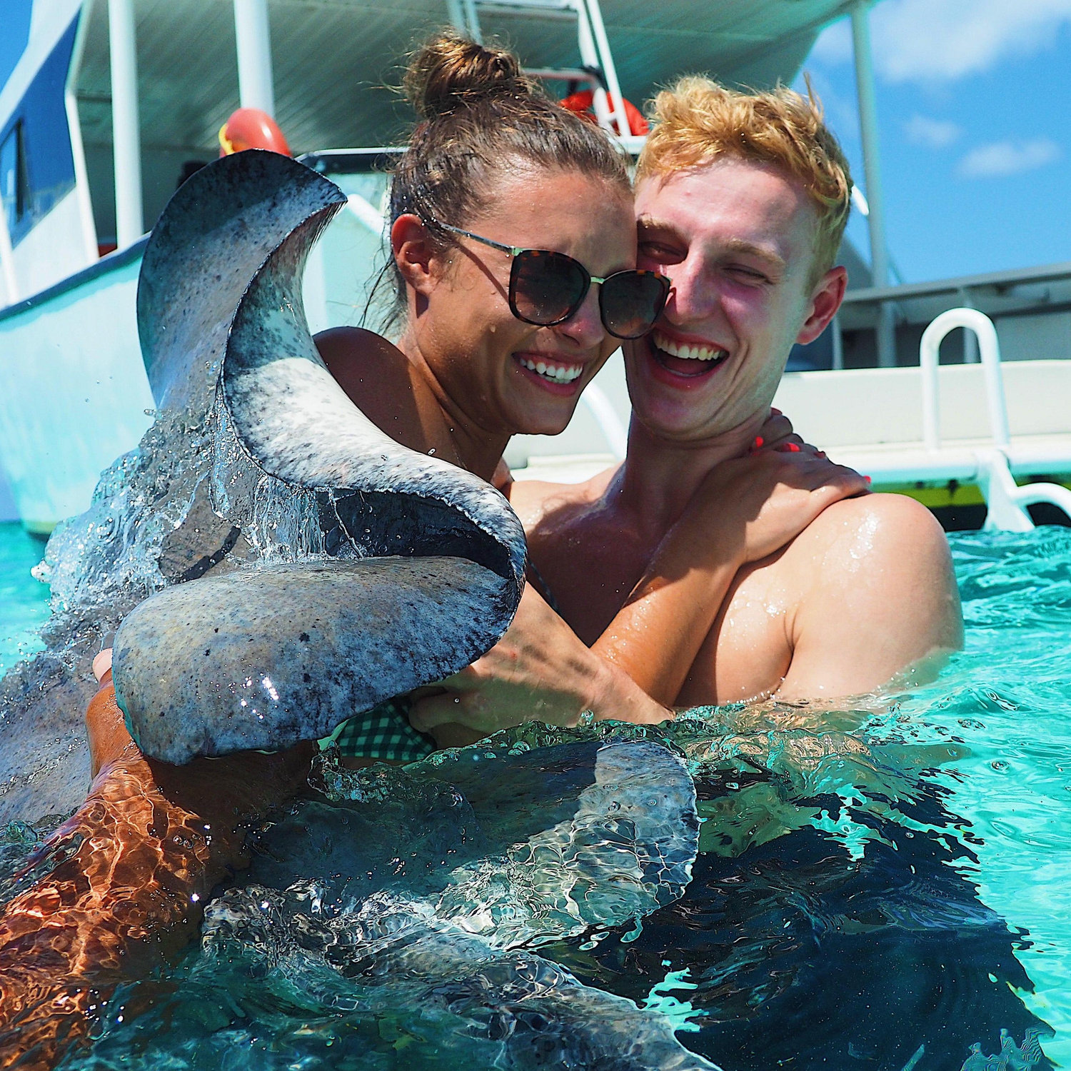 Swimming with stingrays in the Cayman Islands!