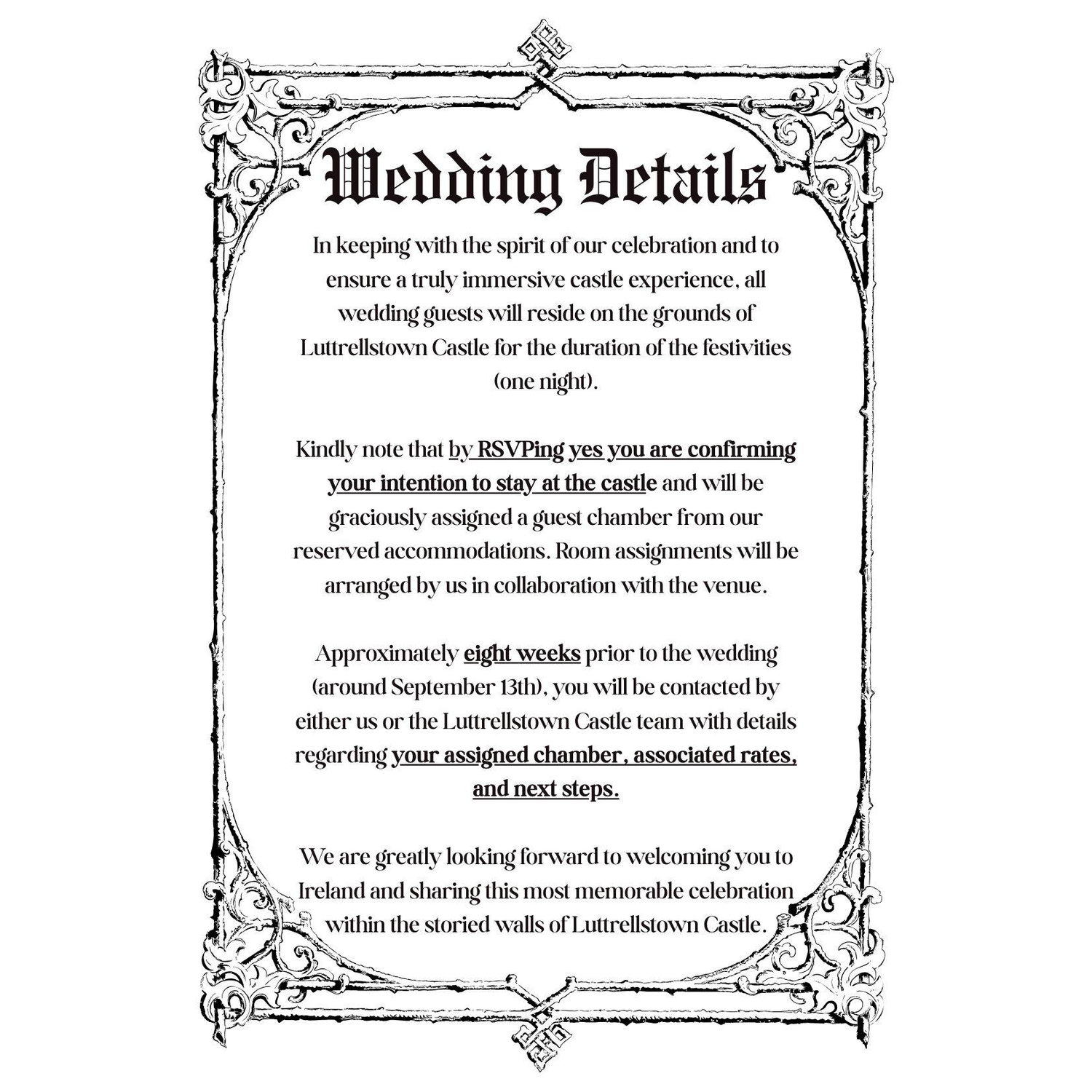 Wedding Details