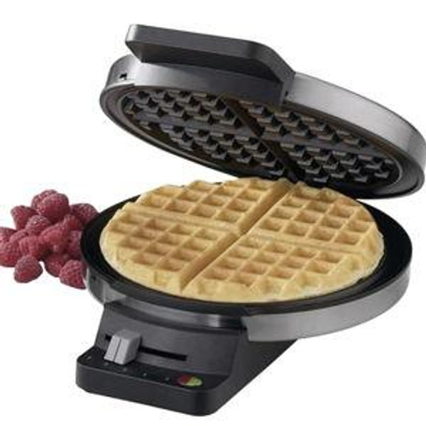 Cuisinart WMR-CAP2 Round Classic Waffle Maker, Brushed Stainless,Silver
