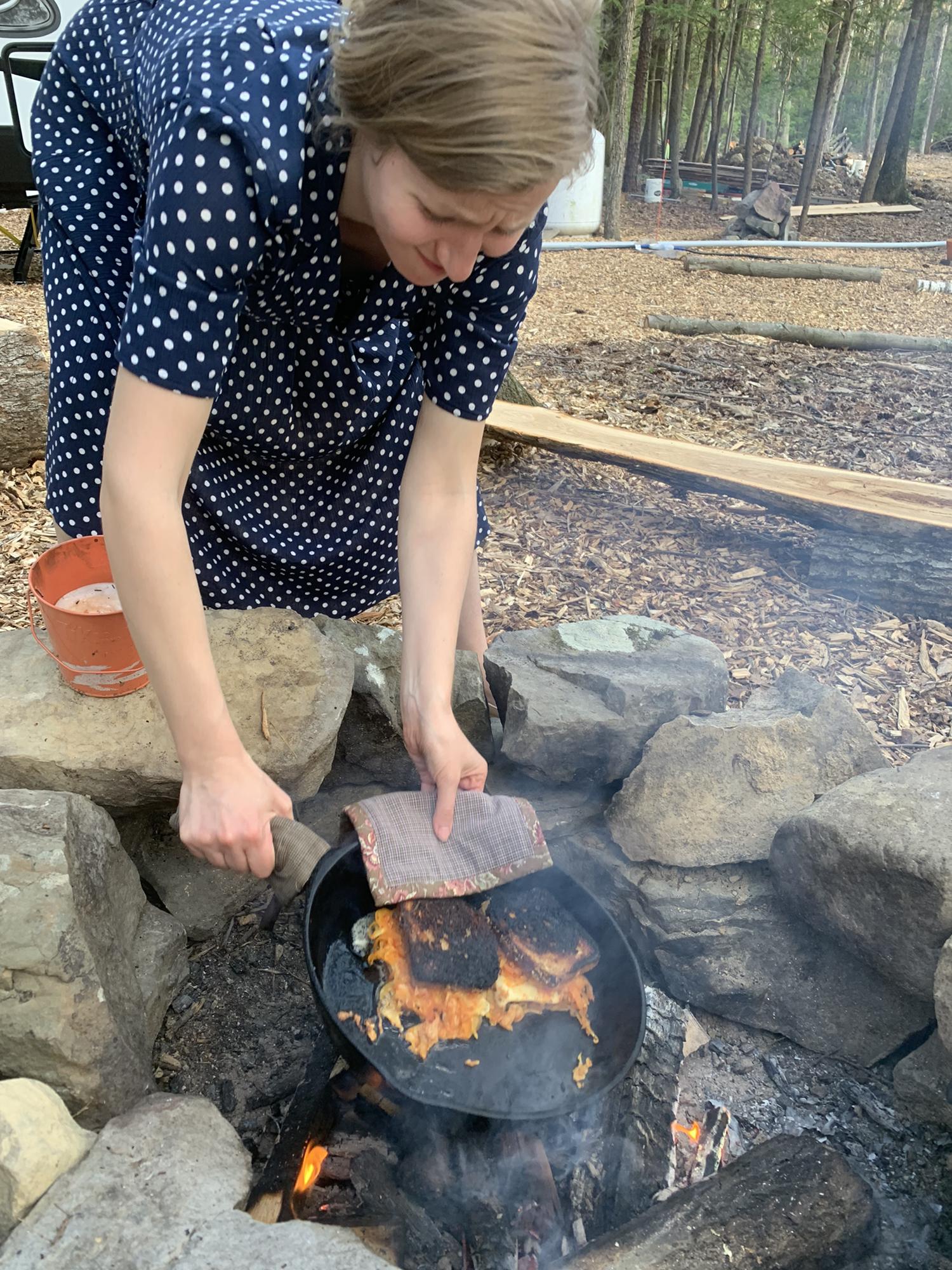 Fire pit cooking!