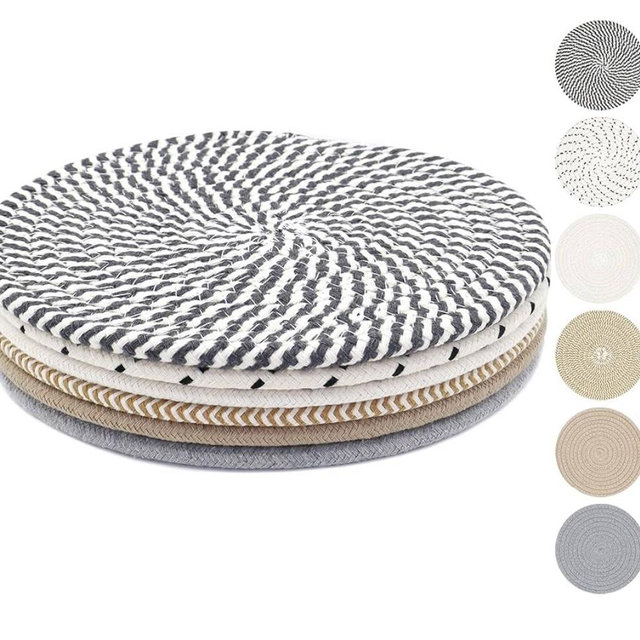 10 Inch Trivets for Hot Dishes, Hot Pots and Pans, Extra Large Thick Heat Resistant Large Coaster for Kitchen, Hot Pads, Kitchen Essentials, Pot Holders for Table & Countertop, 6 Pcs