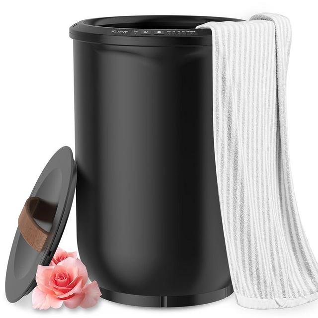 FLYHIT Luxury Bucket Style Towel Warmers, Large Towel Warmers, Auto Shut Off, Fits Up to Two 40"X70" Oversized Towels,Bathrobes, Bucket Bath Towel Warmers for bathrooms, Pools and spa(20L, Black)