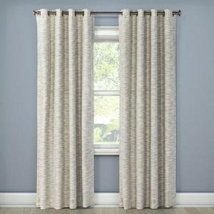 Tara Stripe Blackout Curtain Panel Ivory (50"x84") - Eclipse™
