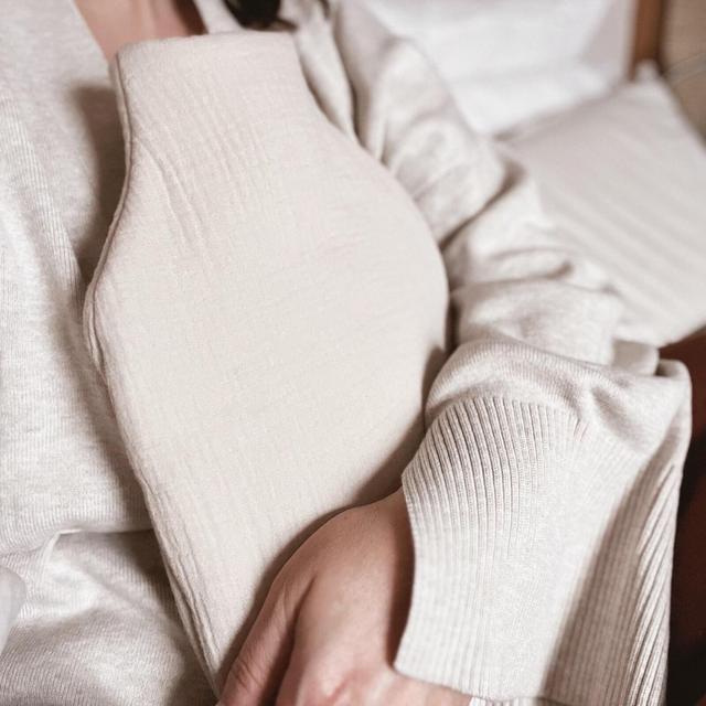 Warm cosy Hot Water Bottle triple layer cotton.
