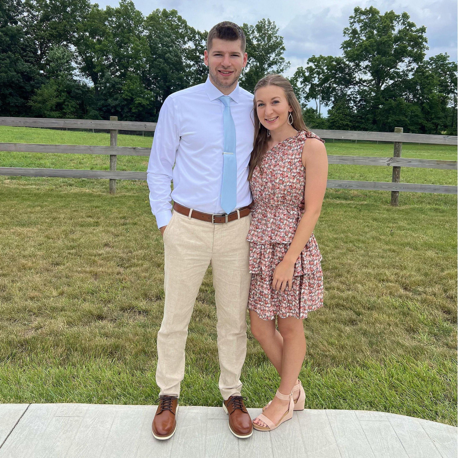 Celebrating a family wedding right before we got engaged