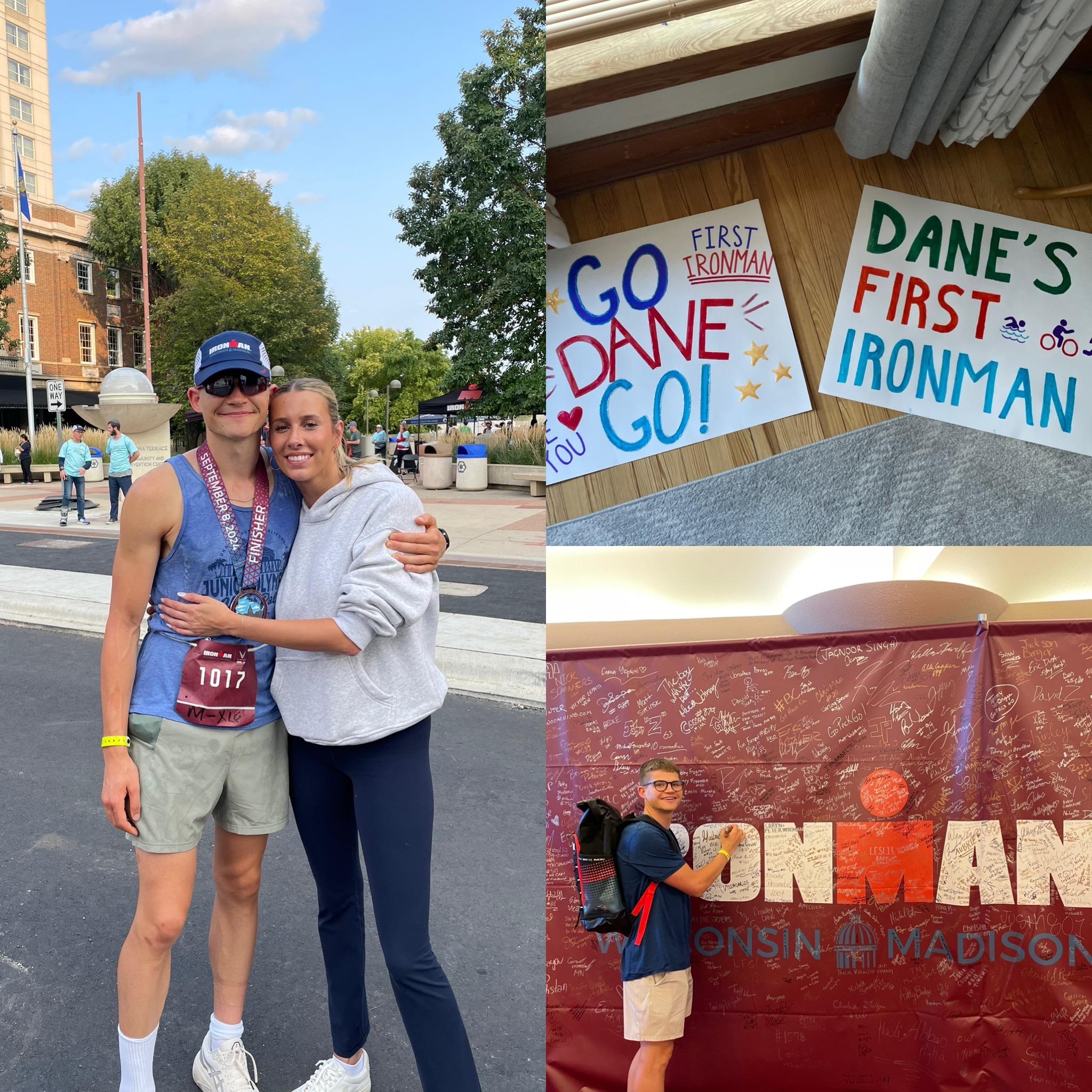 Dane competed in his first Ironman in September of 2024.  He did amazing, and Claire was his biggest cheerleader.