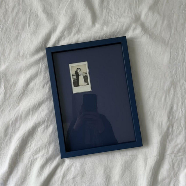Custom Monochromatic Photo Frame (9x13): Choose Your Photo Corner / Colorful Off-Center Wall Art