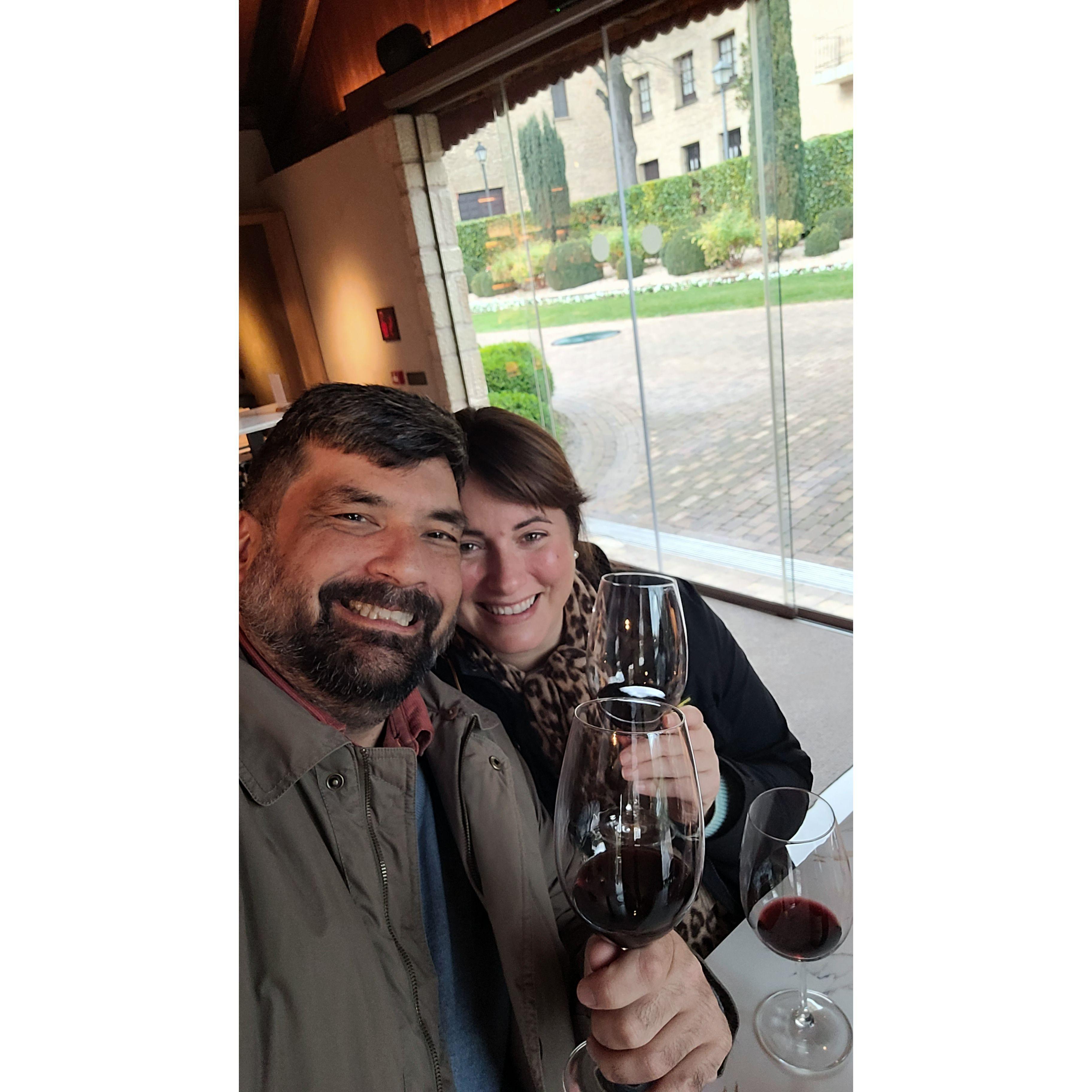 Wine tasting in Rioja.