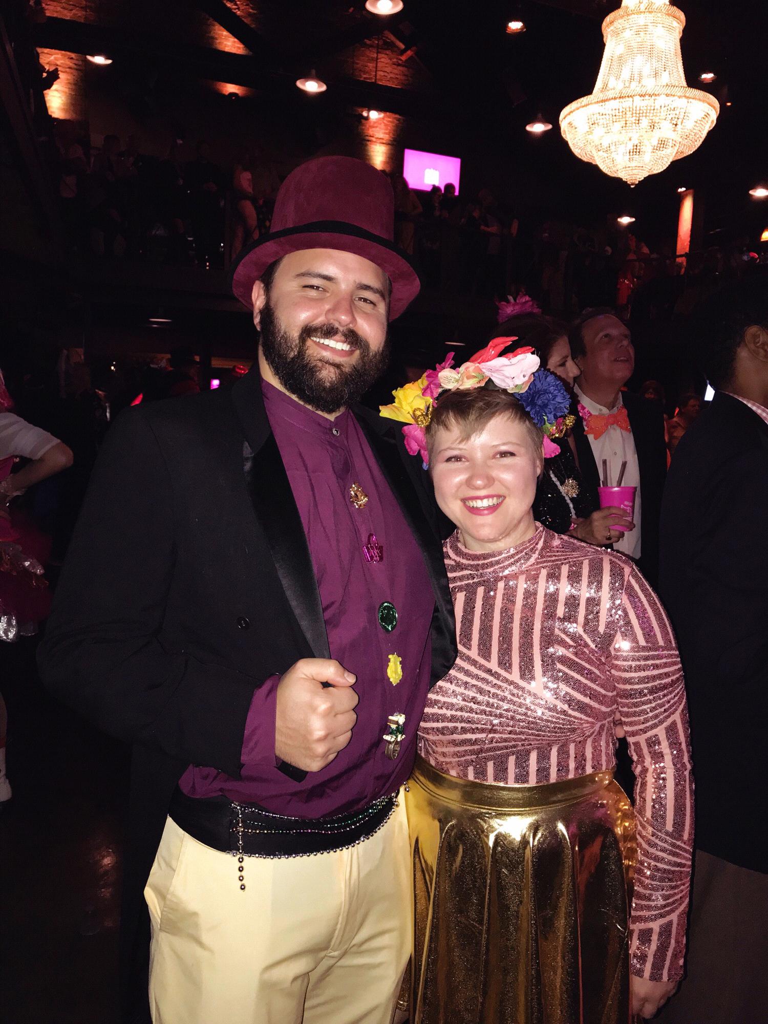 Celebrating at a Mardi Gras Ball, 2018