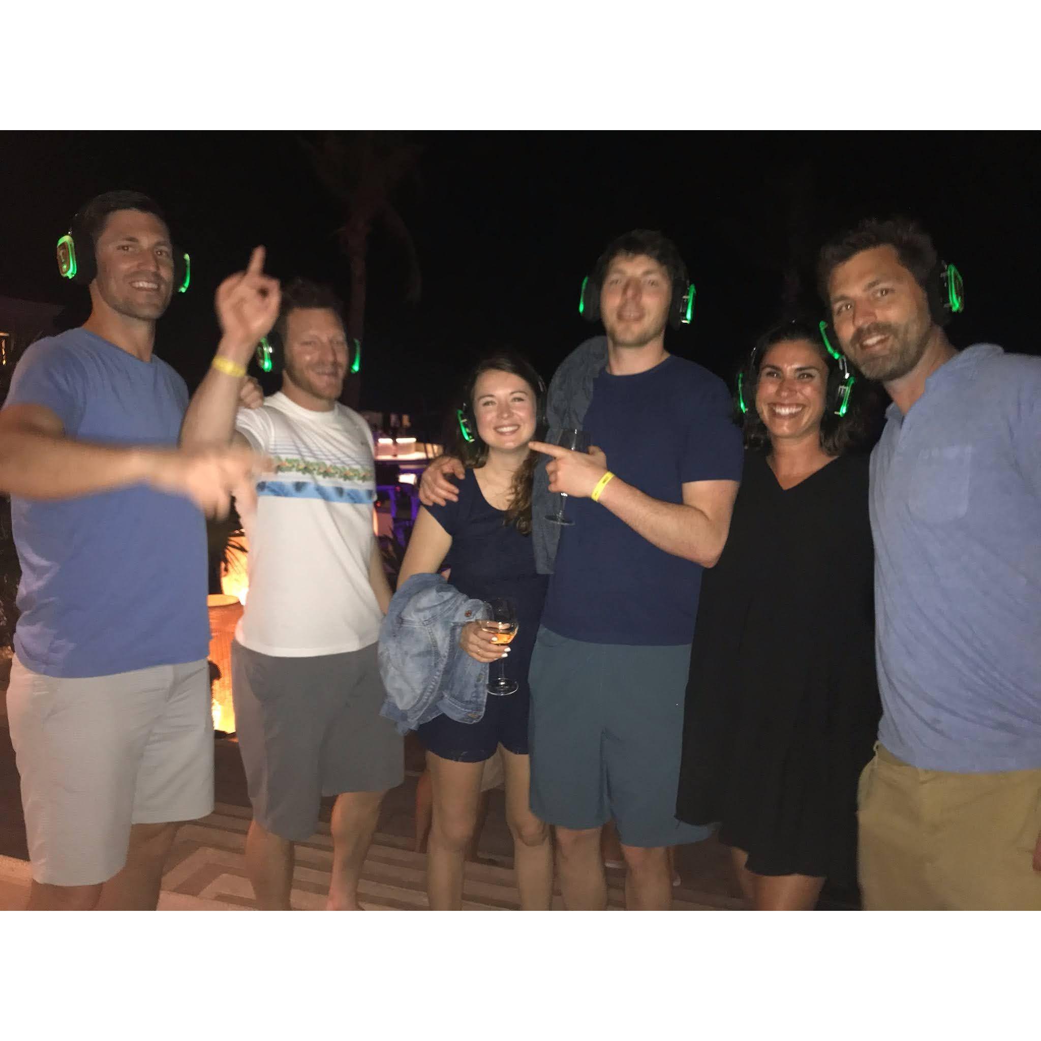 Silent Disco with Marc's brothers James, Phil, and Pete, and sister-in-law Miranda!