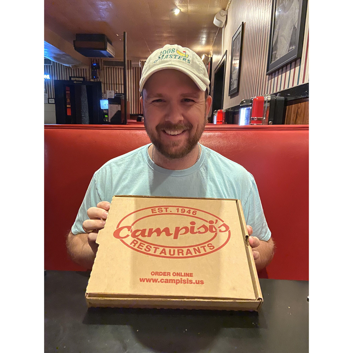 Our favorite date night place in Dallas - Campisi's! We talked about this place during our first conversation!