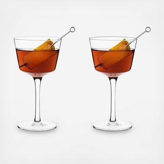 Raye Nick & Nora Cocktail Glass, Set of 2