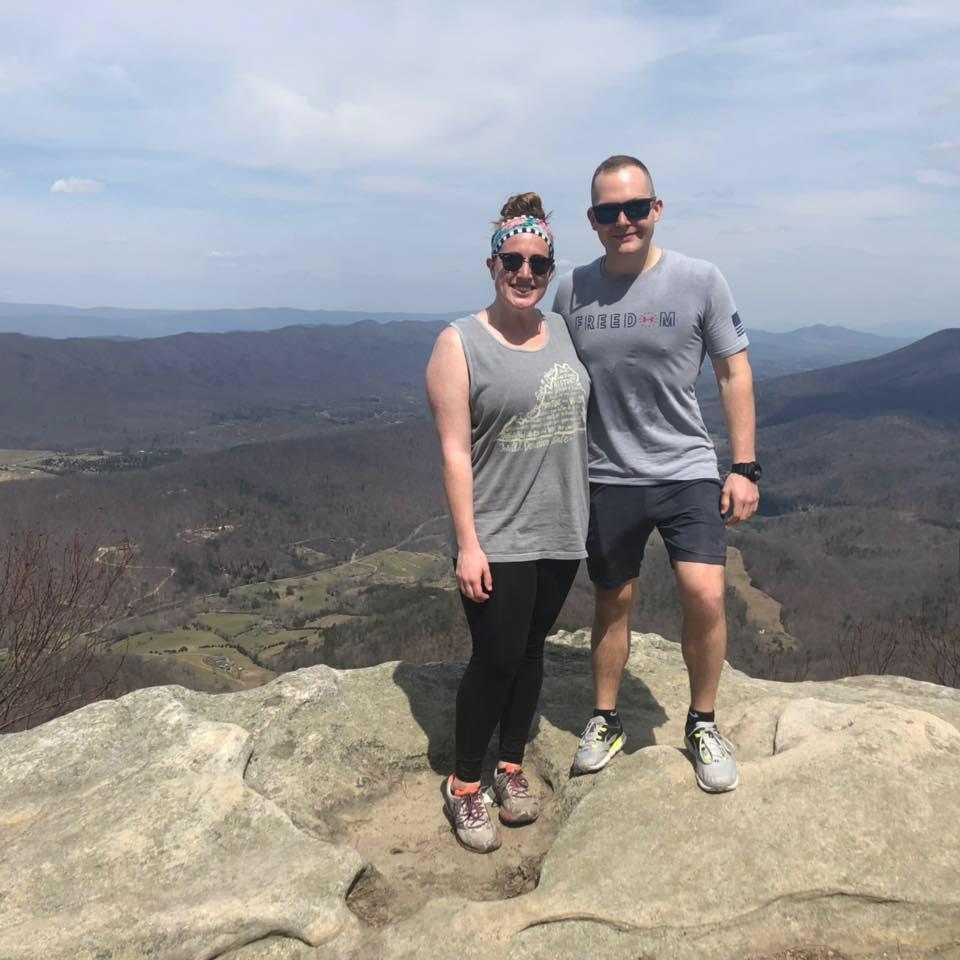 Our go-to hiking location, McAfee Knob in Catawba, VA.