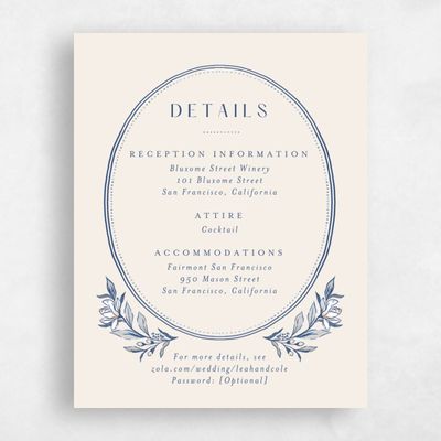 Linen, Blue Wedding Enclosure - Heliconia