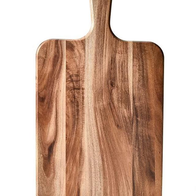 Acacia Wood Cutting Board - Wooden Kitchen Chopping Boards for Meat, Cheese, Bread, Vegetables &Fruits- Large Charcuterie Board Serving Tray With Handle,16”x8.6”
