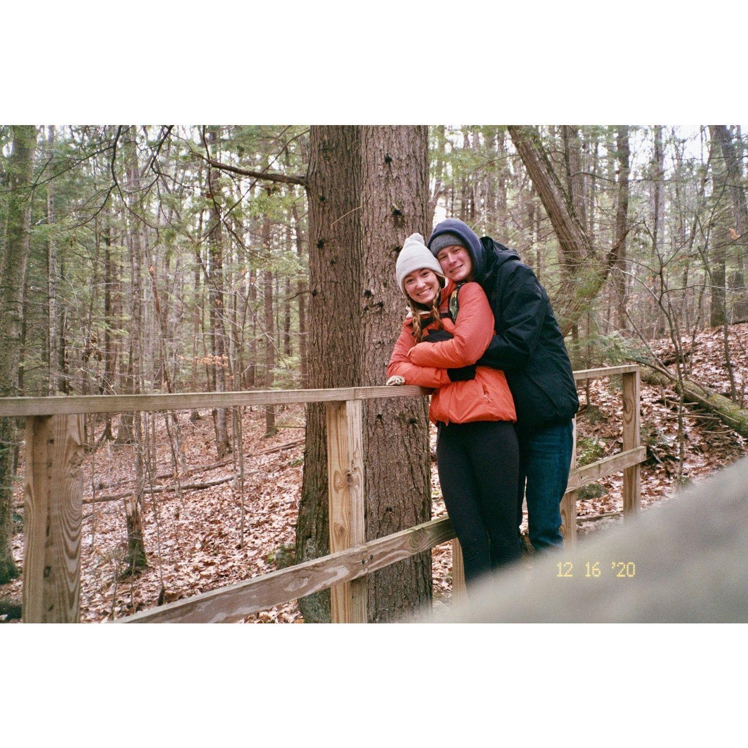 Hiking in New Hampshire.