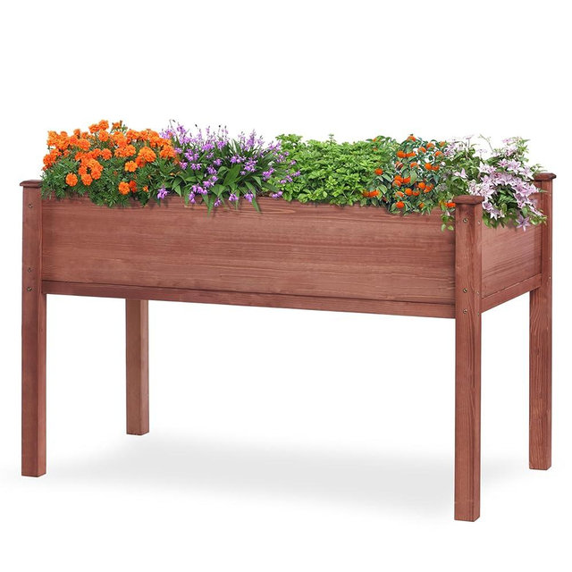 Mederla 48x24x30 inch Raised Garden Bed with Legs, Elevated Wooden Planter Box for Outdoor Plants Flowers Fruits Vegetable Herb Growing