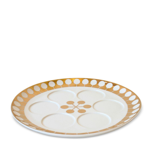 Jonathan Adler Futura Seder Gold Decal Plate