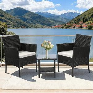 Wicker Patio Chairs and Coffee Table